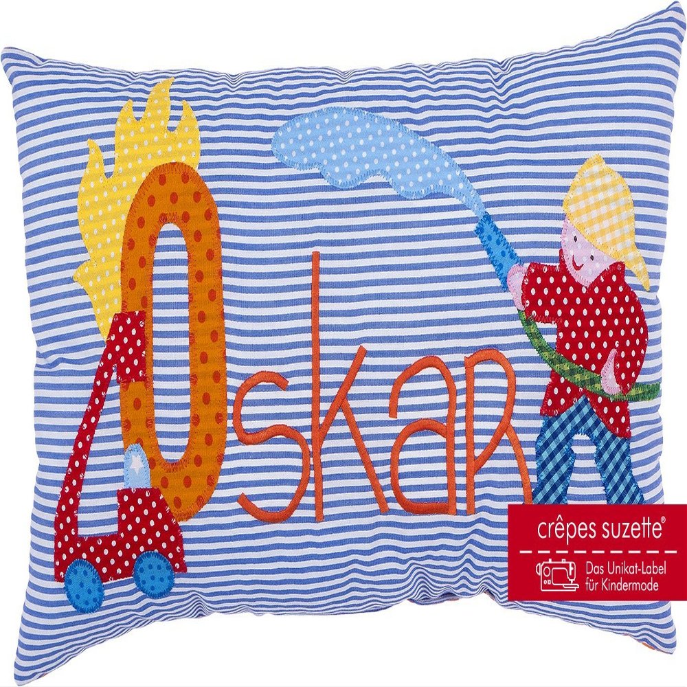 crepes suzette Personalized Name Pillow – Firefighter
