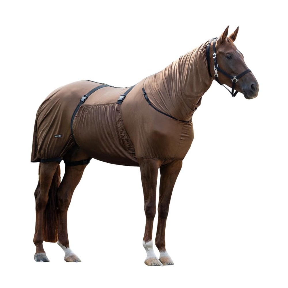 Sweet Itch Rug with Neck and Removable Belly Flap (Brown, 100)
