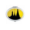 DIYthinker Thailand Shadow Temple Art Oval Compact Makeup Mirror view 1