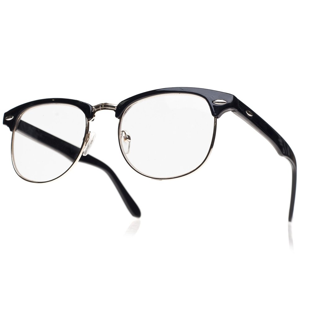 4sold™ Reading Glasses Retro Black, Brown Green, Dark Brown, 0.00 to +4.00 (Retro Black, +1.00)