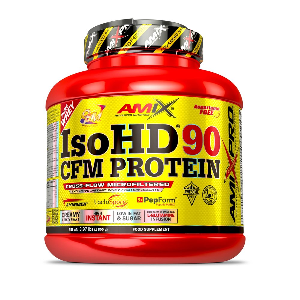AMIX ISOHD 90 CFM Protein Powder, Instant Whey Protein, Aspartame-Free, Double Chocolate, 1.8 kg