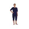 Suprima 4704 Short Care Romper, Leg and Back Zippers, Navy view 1