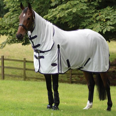 WeatherBeeta ComFiTec Essential Mesh Combo Neck Fly Sheet, White/Purple