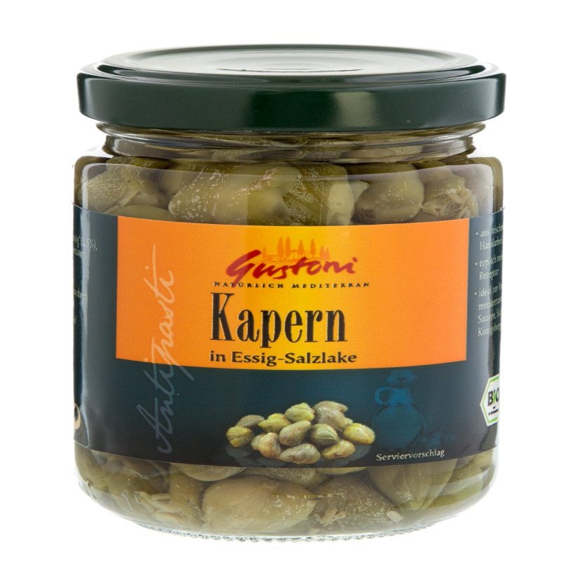 Gustoni Organic Capers in Brine (140 g)