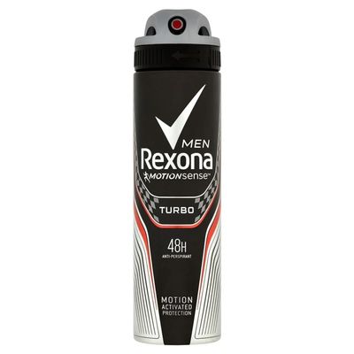 6 x REXONA Men TURBO MotionSense Deodorant Spray, 150 ml