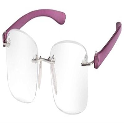 Rimless Reading Glasses [Eschenbach 2913125] for Women, Purple, Diopter: 2.5