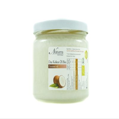 Naturra Organic Virgin Coconut Oil, Cold-Pressed, Unrefined, 250 g Glass Jar