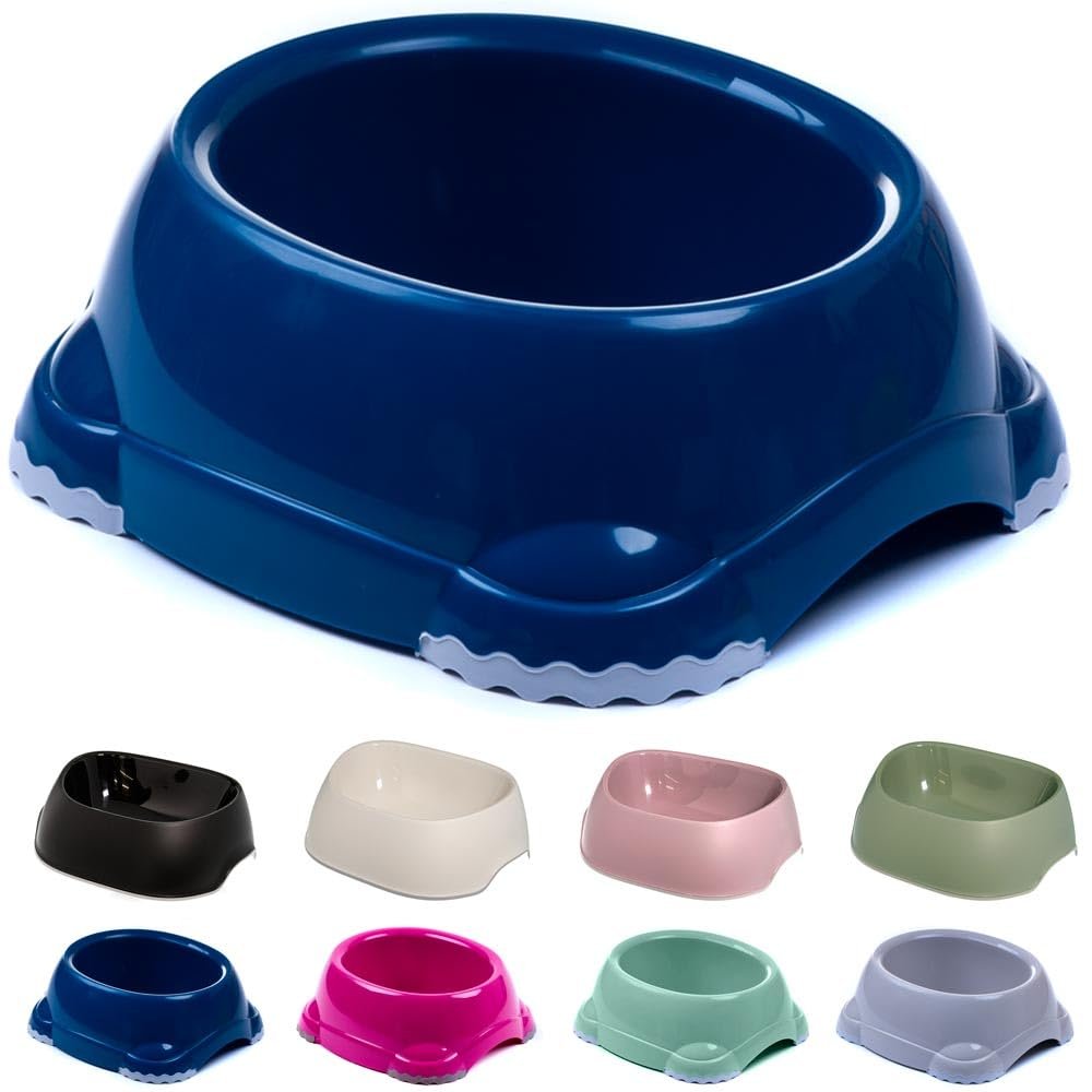 2,200 ml Food and Water Bowl, Non-Slip, Blue