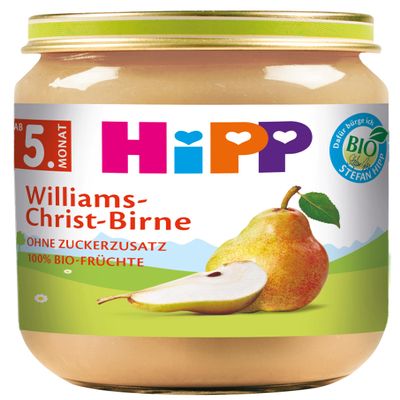 HiPP Organic Williams-Christ Pear (6 x 125 g), Baby Jars from 5 Months