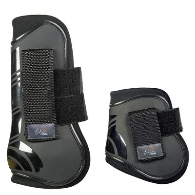 HKM 91995691.0621 Spring Boots and Fetlock Protectors, 4-Piece Set, Genua, Grass Green/Black