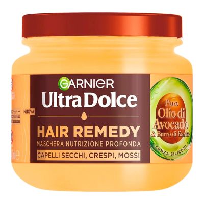 Garnier Ultra Dolce Avocado Oil and Shea Butter Mask for Curly or Wavy Hair, 300 ml [6 pcs]