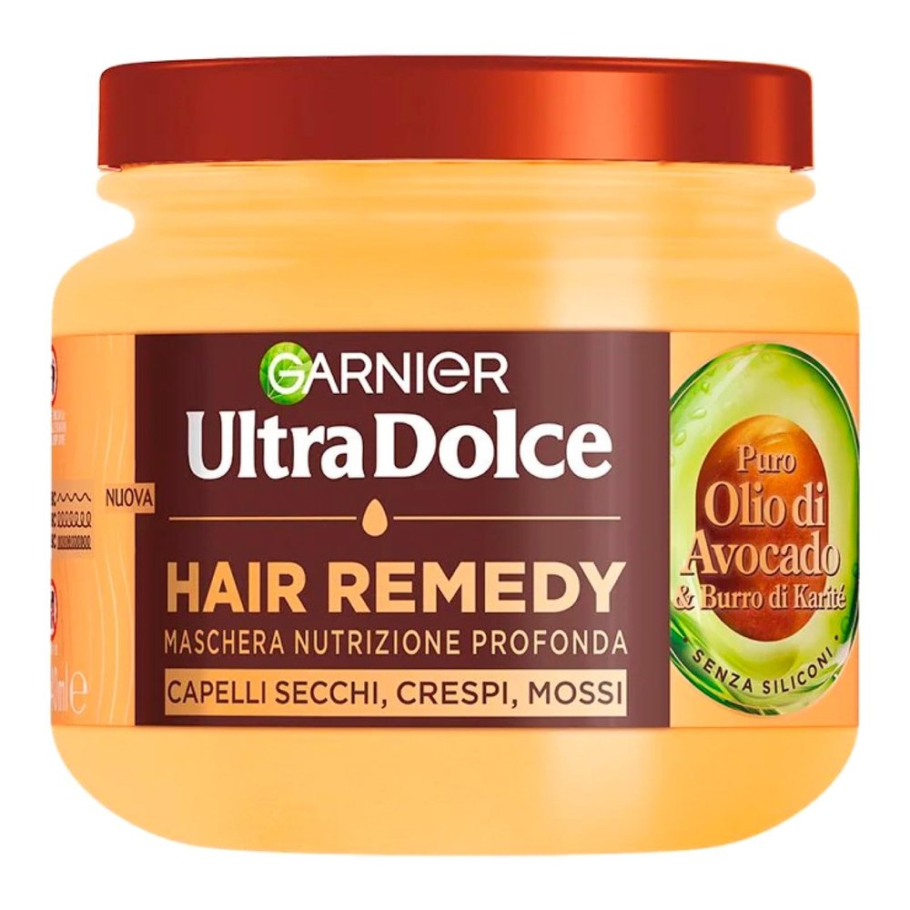 Garnier Ultra Dolce Avocado Oil and Shea Butter Mask for Curly or Wavy Hair, 300 ml [6 pcs]
