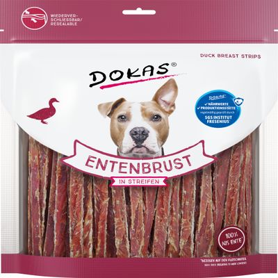 DOKAS Grain-Free Premium Duck Breast Strips for Dogs, 500 g