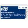 Tork 477302 Good Morning Lunch Napkins, 1/8 Fold, 2-Ply, Advanced Quality, 10 x 200 (2,000), 32.6 x 33 cm (W x L) view 1