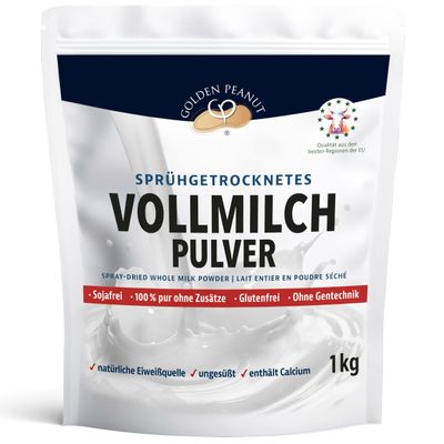GOLDEN PEANUT Spray-Dried Whole Milk Powder for Baking & Ice Cream, 1 kg