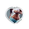 DIYthinker Mesh D-Cup Bare Chest Denim Shorts Sexy Gal Lady Heart Compact Makeup Pocket Mirror view 1