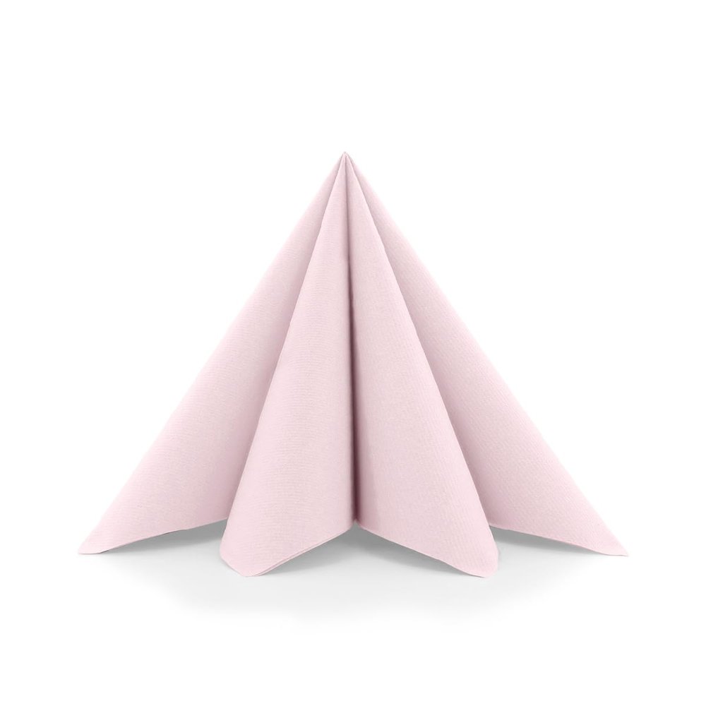 Sovie HORECA Airlaid Napkins, Light Pink, 40 x 40 cm, 1/4 Fold, 50 Count