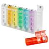 MEDca Weekly Pill Organizer, Tap-Open, 4 Daily Compartments view 1