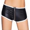 7Heaven Women's Black/White Wetlook Panty Shorts, XL view 1