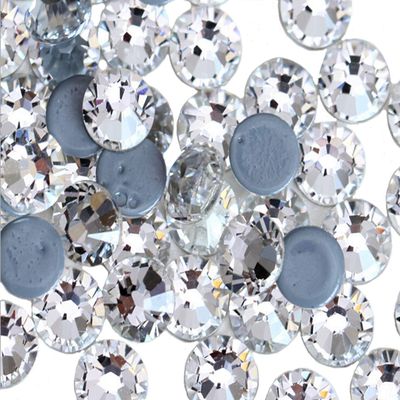 Jollin Glass Rhinestones, Flat-Back, Adhesive Application, Hotfix Crystal, SS30, 288 pcs