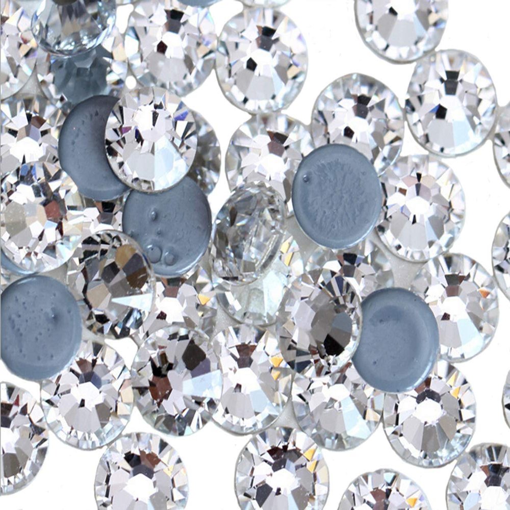 Jollin Glass Rhinestones, Flat-Back, Adhesive Application, Hotfix Crystal, SS30, 288 pcs