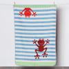 Unbekannt Richter Textilien Organic Cotton Baby Blanket, Red/Blue, 75 x 100 cm view 2