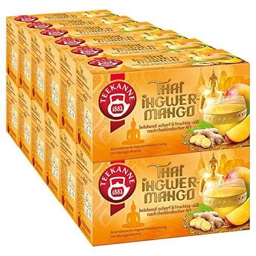 TEEKANNE Thai Ginger-Mango Tea, Pack of 12 (12 x 20 tea bags), 12 x 45 g
