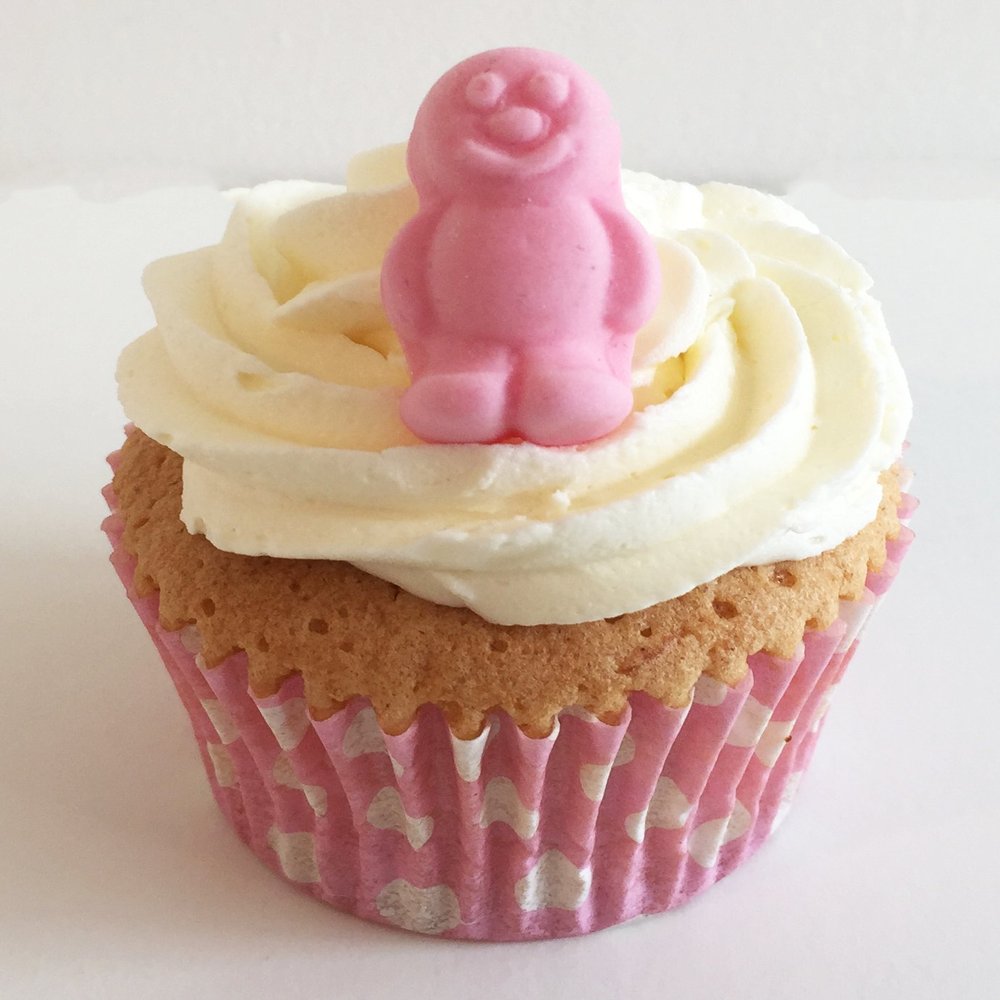 6 Handmade Pink Sugar Jelly Baby Cake Decorations