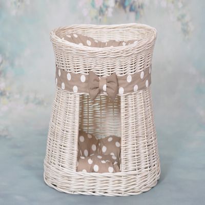 e-wicker24 Oval Cream Cat House