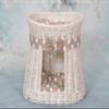 e-wicker24 Oval Cream Cat House view 1