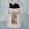 e-wicker24 Oval Cream Cat House view 3