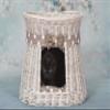 e-wicker24 Oval Cream Cat House view 4