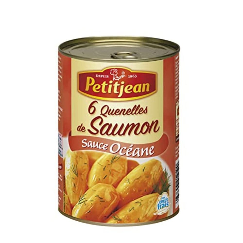 Petitjean Salmon Quenelles in Shrimp Sauce, 400 g, 6 Pieces