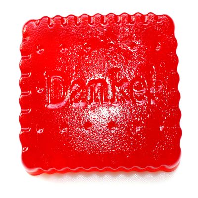 Thank-You Cookie Gummy Candy, Red, Cherry Flavor, 0.55 kg