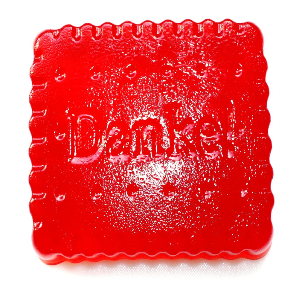 Thank-You Cookie Gummy Candy, Red, Cherry Flavor, 0.55 kg