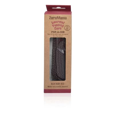 ZaraMama Pop a Cob Rich Ruby Red Non-GMO Corn Cobs 90 g, Pack of 6