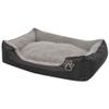 vidaXL Large Dog Bed with Cushion, Black view 4