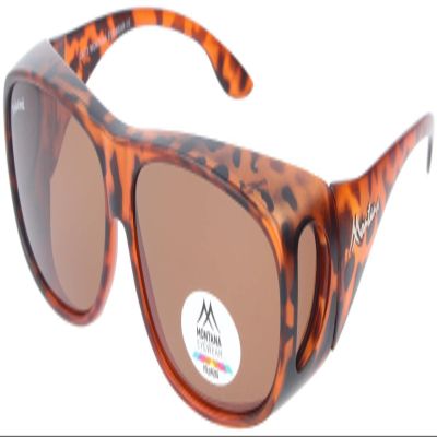 Montana Eyewear FO2C FIT OVER with Fabric Pouch and Hard-Shell Case, Tortoiseshell / 0 Diopters