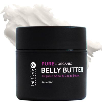 Glow Organics 100% Organic Belly Butter, Helps Prevent Stretch Marks and Firms Skin