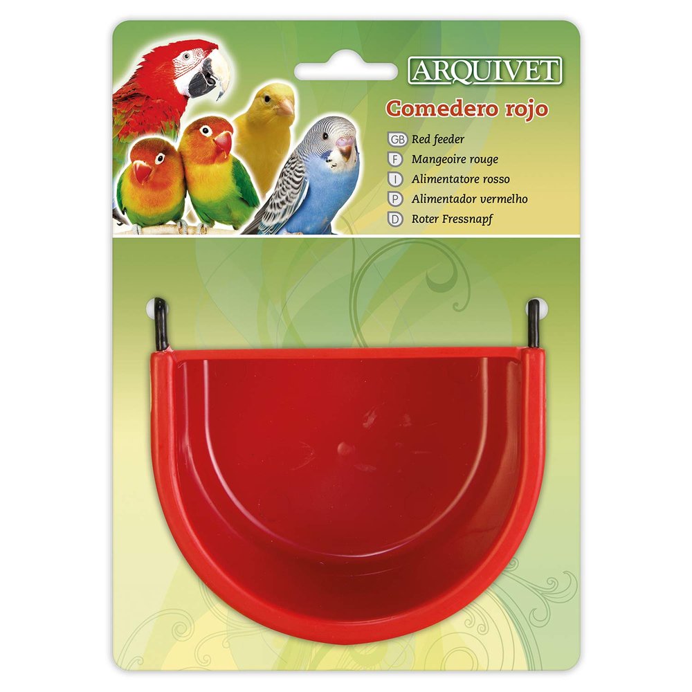 Arquivet 8435117891739 Red Bird Feeder, 11.5 x 8 x 8 cm