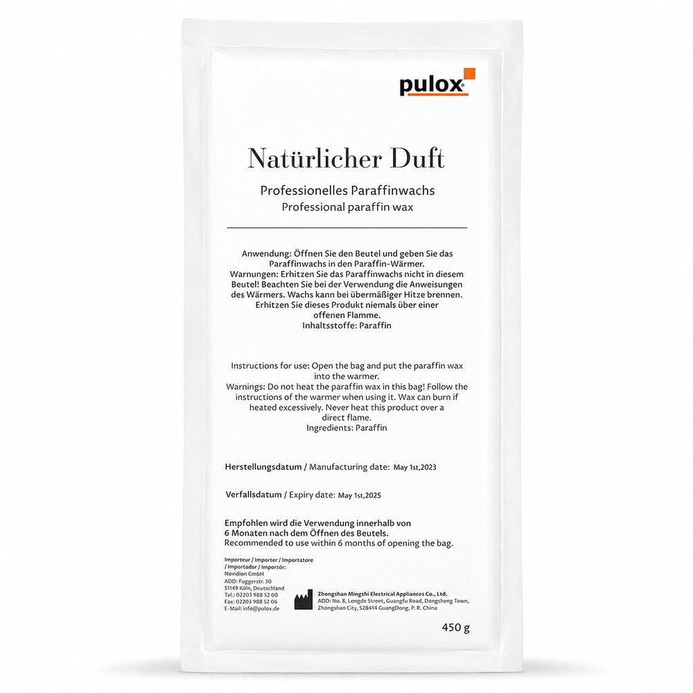 Pulox Paraffin Wax 450 g for Paraffin Baths & Wax Warmers, Neutral