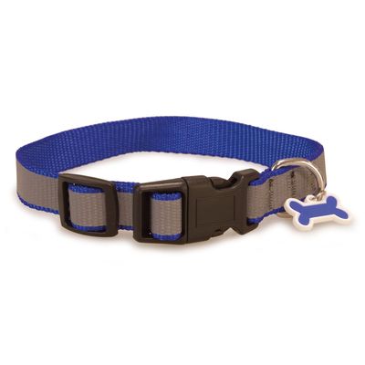Arquivet Reflective Dog Collar Blue 1 x 15/22 cm