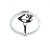 DIYthinker Stretching Yoga Girl Oval Compact Makeup Pocket Mirror, Multicolor view 1