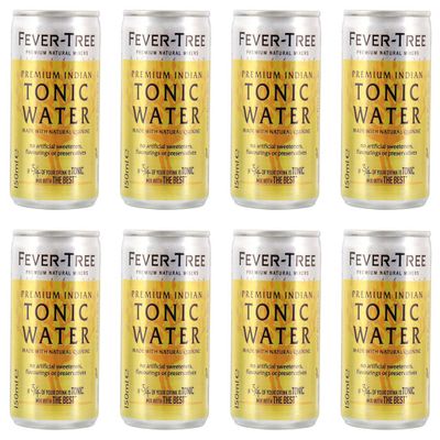 FEVER-TREE Premium Indian Tonic Water Cans 8 x 150 ml - Probably the World's Best Tonic Water