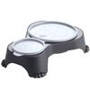 Rotho MyPet Sally Double Dog Bowl with Lid, BPA-Free Plastic, Anthracite, 1L + 0.28L view 1