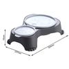 Rotho MyPet Sally Double Dog Bowl with Lid, BPA-Free Plastic, Anthracite, 1L + 0.28L view 3