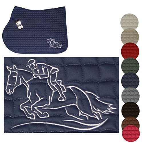 Eskadron Saddle Pad with Embroidered Jumping Horse
