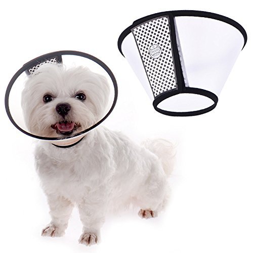BULZEU Plastic Pet Recovery Collar for Dogs and Cats