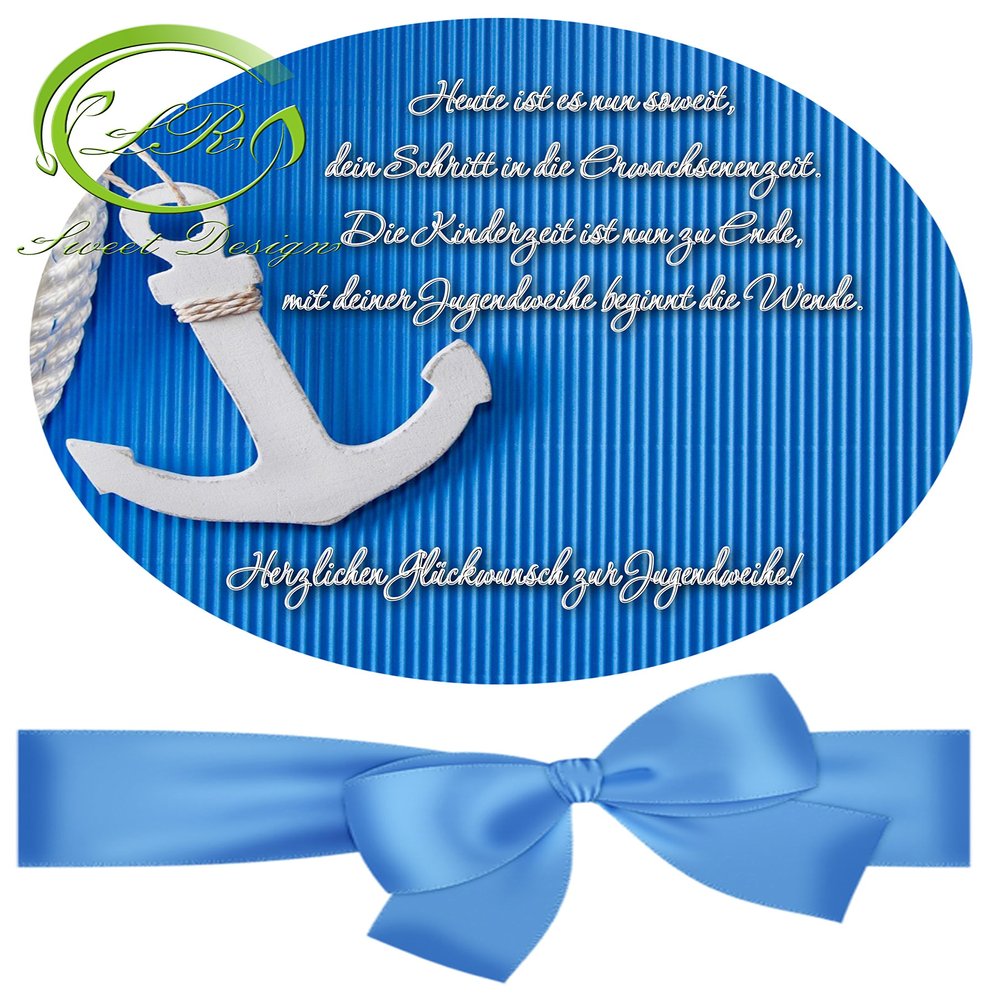 "Jugendweihe" 2 Cake Toppers, Birthday Cake Decoration, Edible Wafer Paper