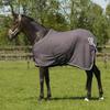 QHP Fleece Cooler Rug with Chest Bib, Ornamental Contrast Trim and Cross Surcingles (135 cm, Gray/Silver) view 1